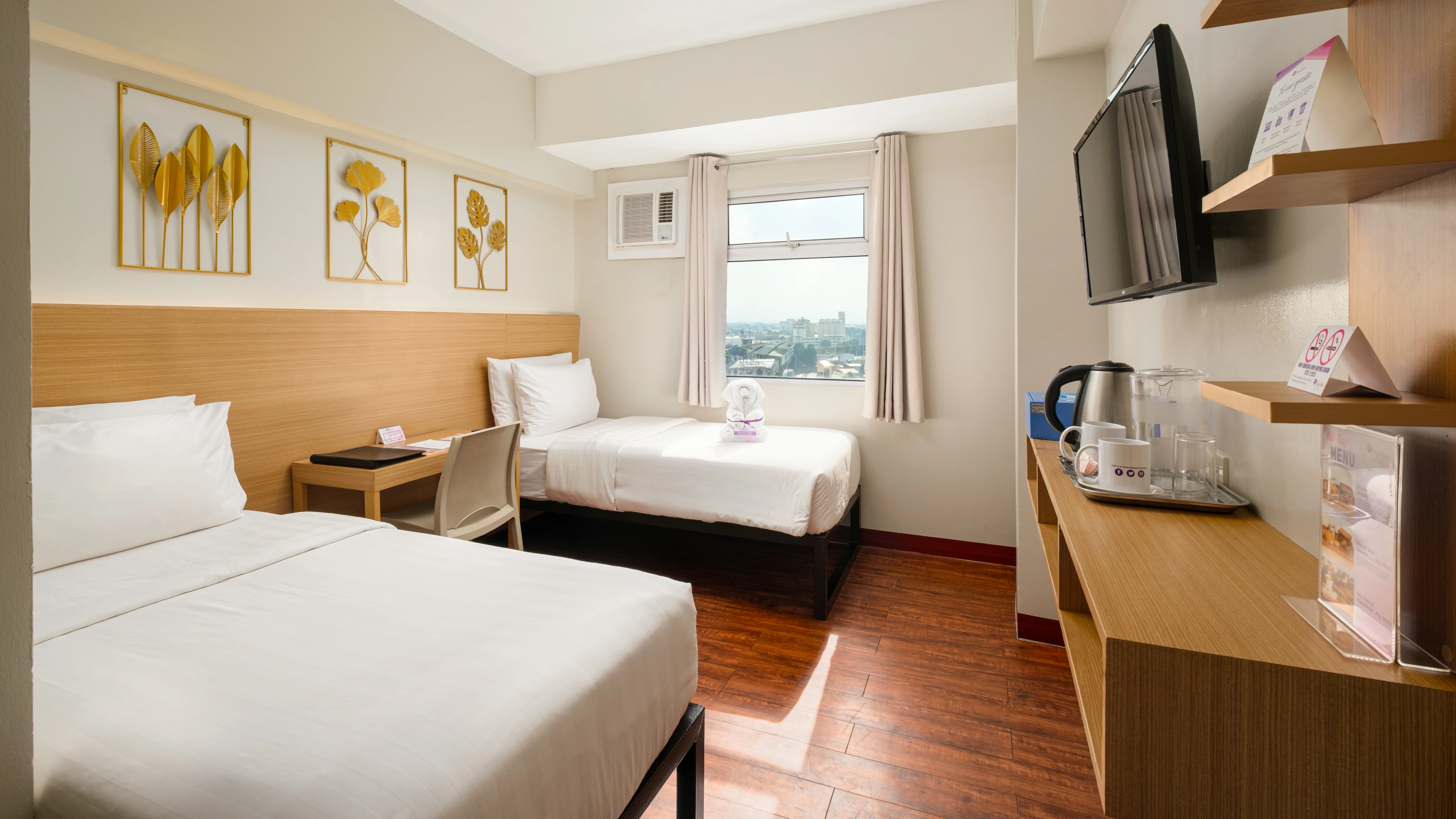 Deluxe Twin Room with two single beds at Hotel MySpace BGC