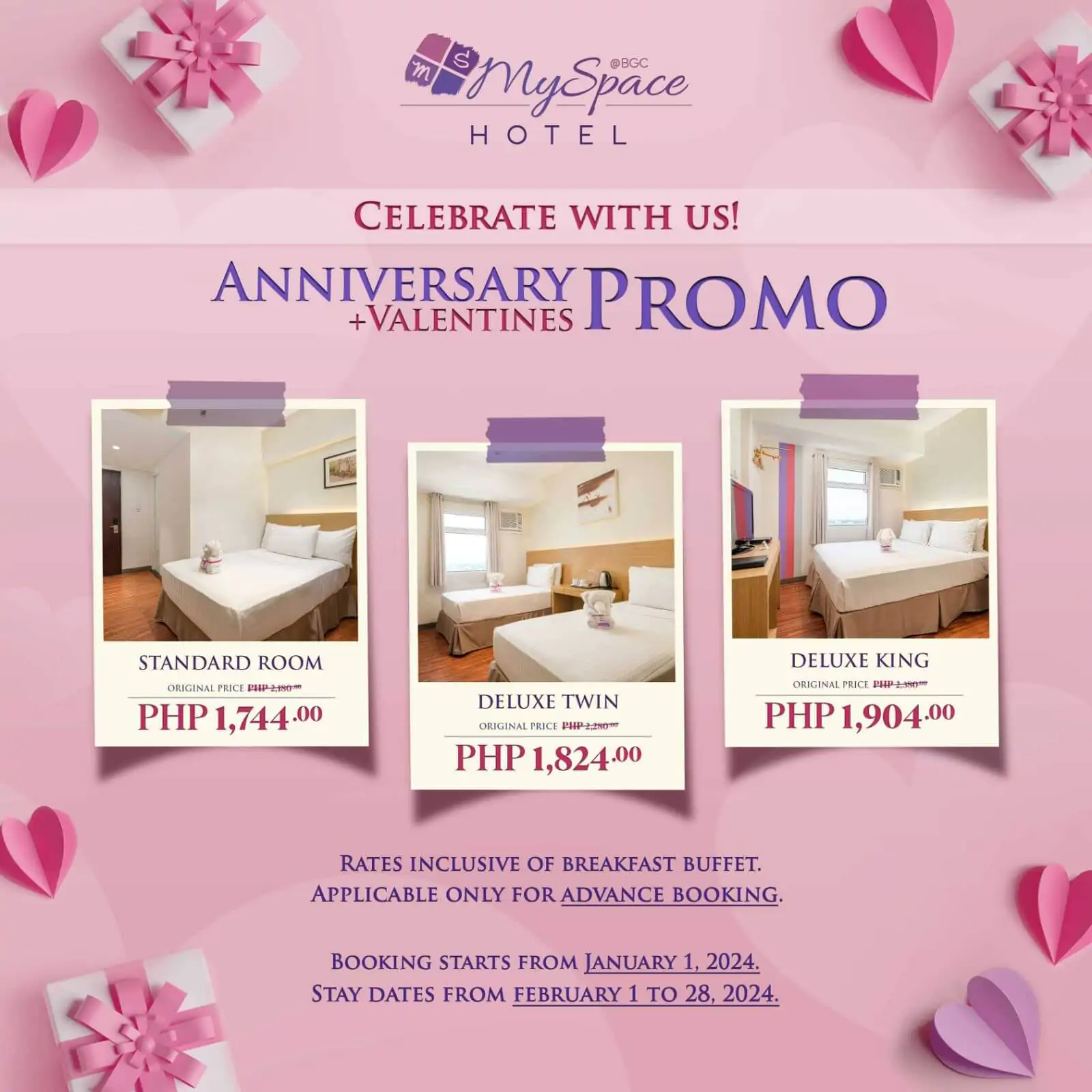 MySpace Hotel BGC Year End Promo